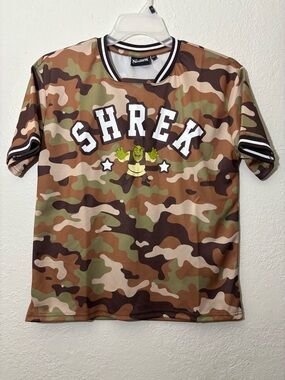 Shrek Camo Short Sleeve Top - Women's Graphic Blouse